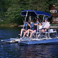 Aqua Cycle Paddle Boat 4x4 Pontoon Paddle Boat