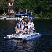 Aqua Cycle Paddle Boat 4x4 Pontoon Paddle Boat