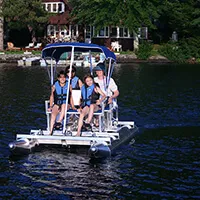 Aqua Cycle Paddle Boat 4x4 Pontoon Paddle Boat