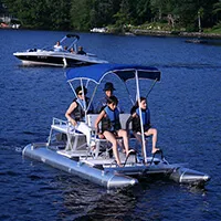 Aqua Cycle Paddle Boat 4x4 Pontoon Paddle Boat