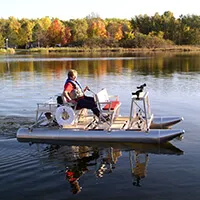 Aqua Cycle Paddle Boat 4x4 Pontoon Paddle Boat