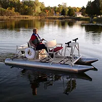 Aqua Cycle Paddle Boat 4x4 Pontoon Paddle Boat